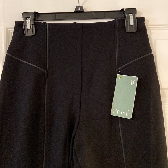 LYSSE Pants size M inseam 27” waist 26” elastic color black brand new with tags - Picture 2 of 12